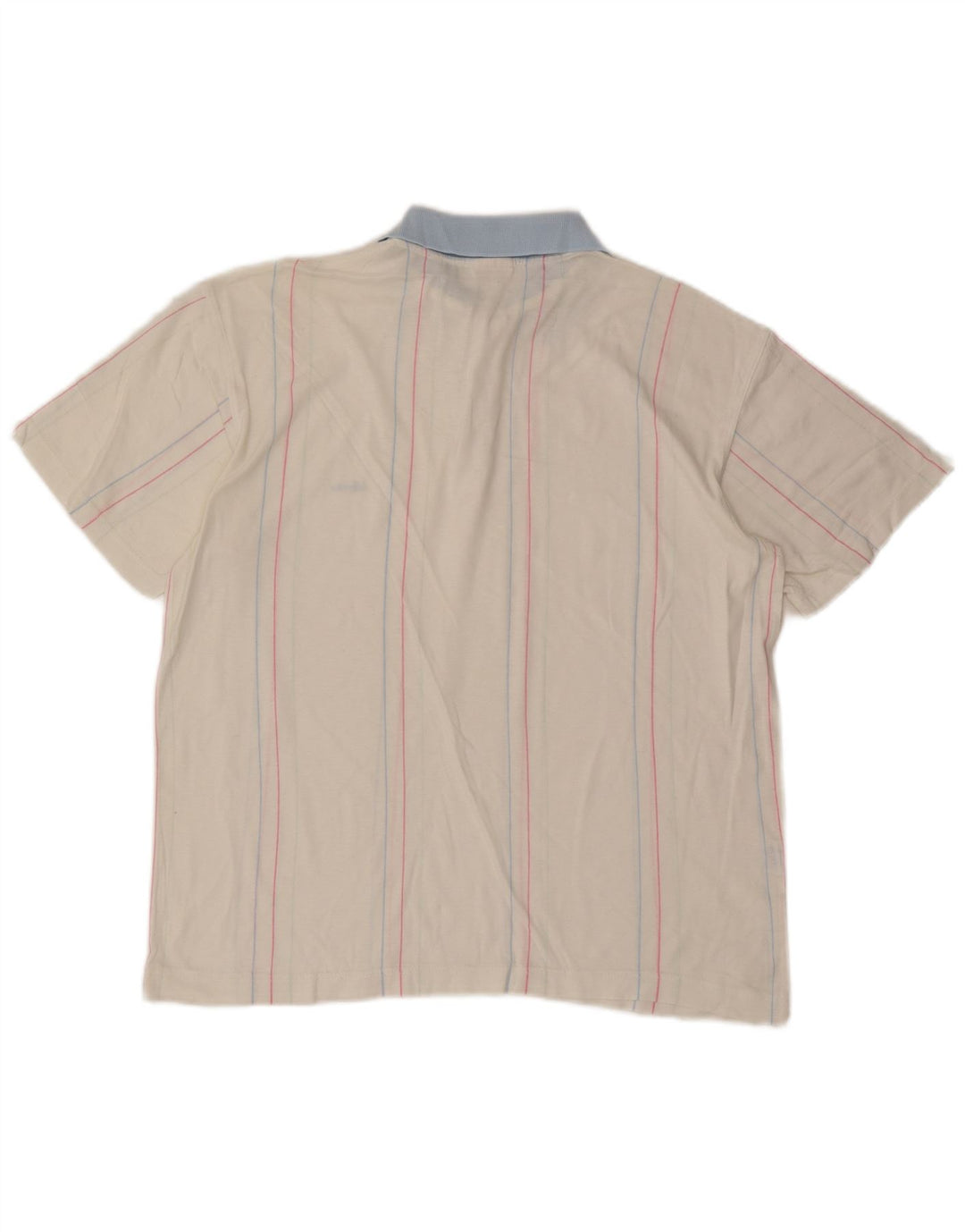 Ellesse Herren-Poloshirt aus mittelweißer, gestreifter Baumwolle