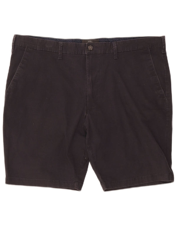 Marks & Spencer Herren Chinoshorts W40 XL Schwarz Baumwolle