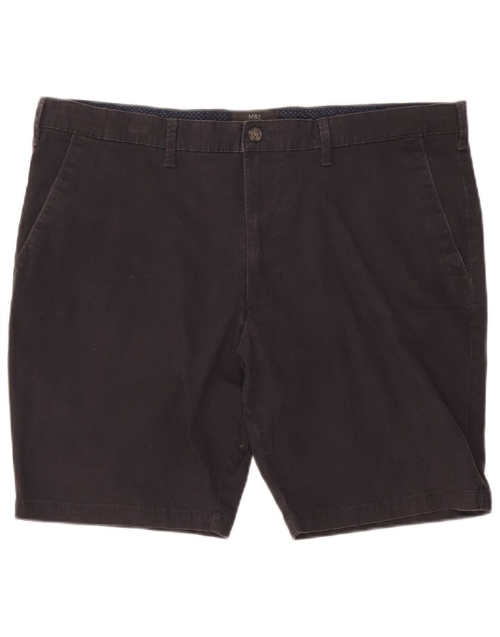 Marks & Spencer Herren Chinoshorts W40 XL Schwarz Baumwolle