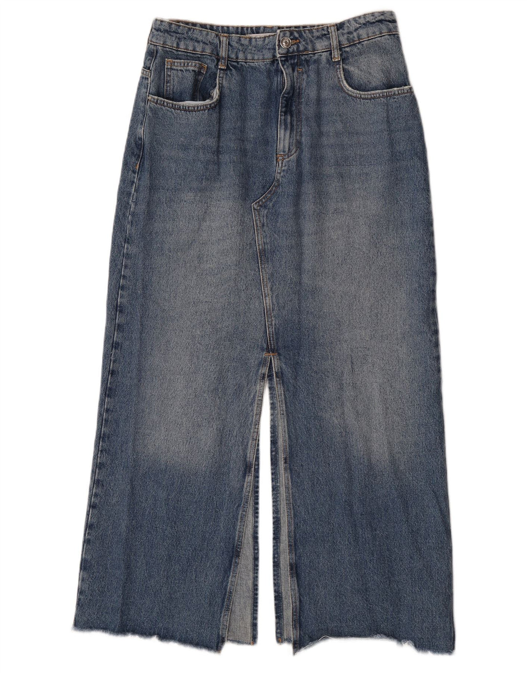 Zara Damen Jeansrock Large W30 Blau