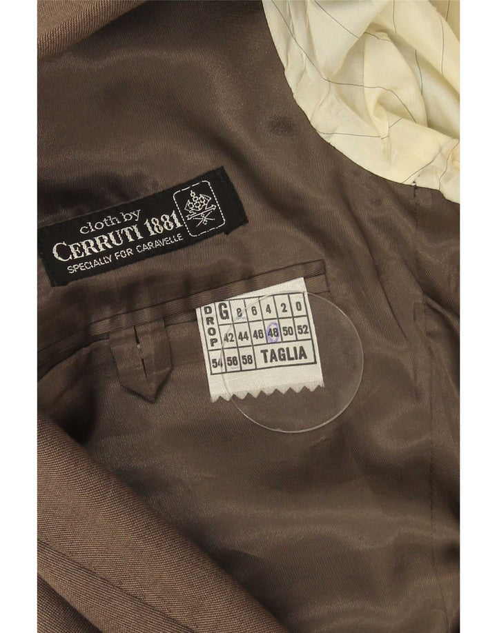 Cerruti 1881 Herren 2-Knopf-Blazerjacke IT 48 Mittelbraun