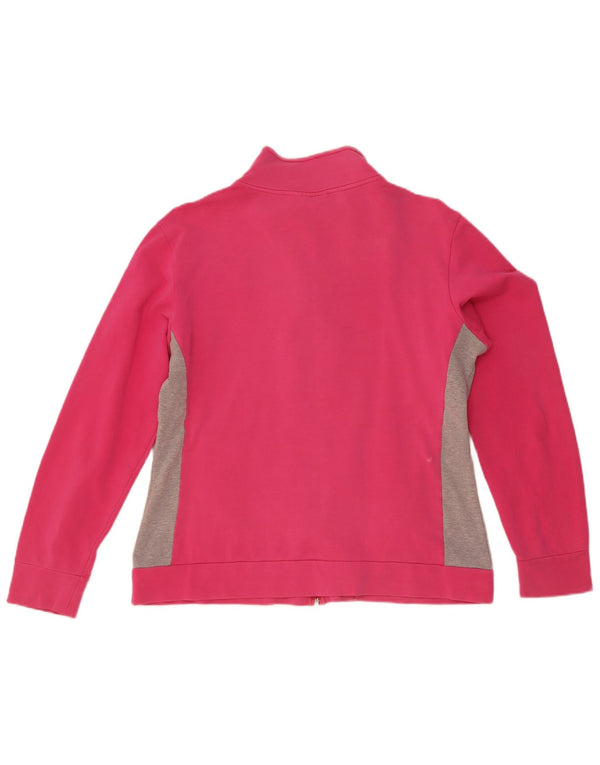 Ellesse Damen-Trainingsanzugoberteil, Jacke, UK 18, XL, Rosa, Colourblock-Baumwolle