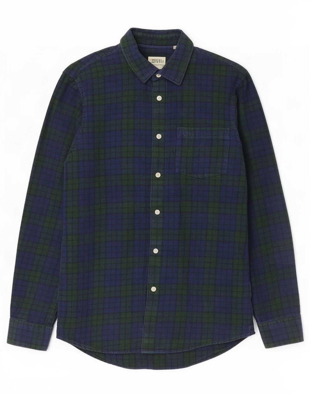 Jack Wills Herren-Flanellhemd, Größe S, marineblaue Baumwolle