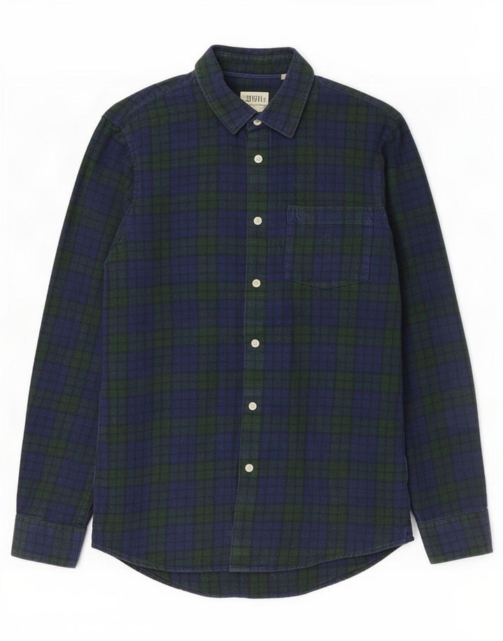 Jack Wills Herren-Flanellhemd, Größe S, marineblaue Baumwolle