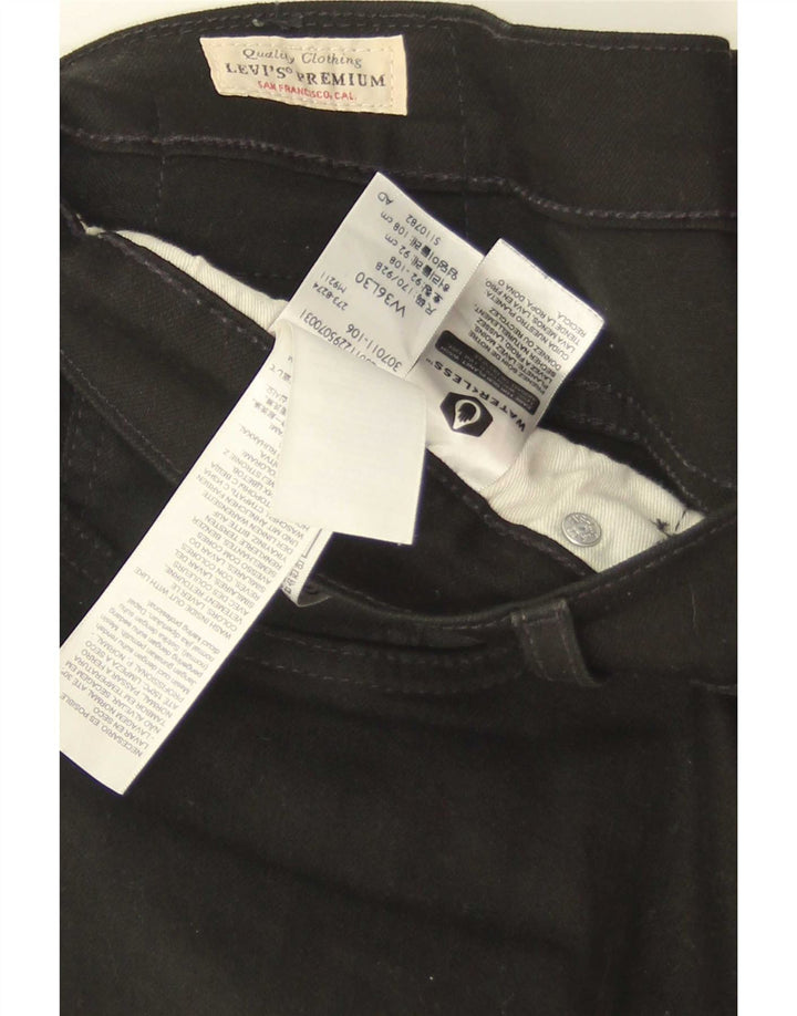 Levi's Herren 512 Slim Tapered Jeans W36 L30 Schwarze Baumwolle