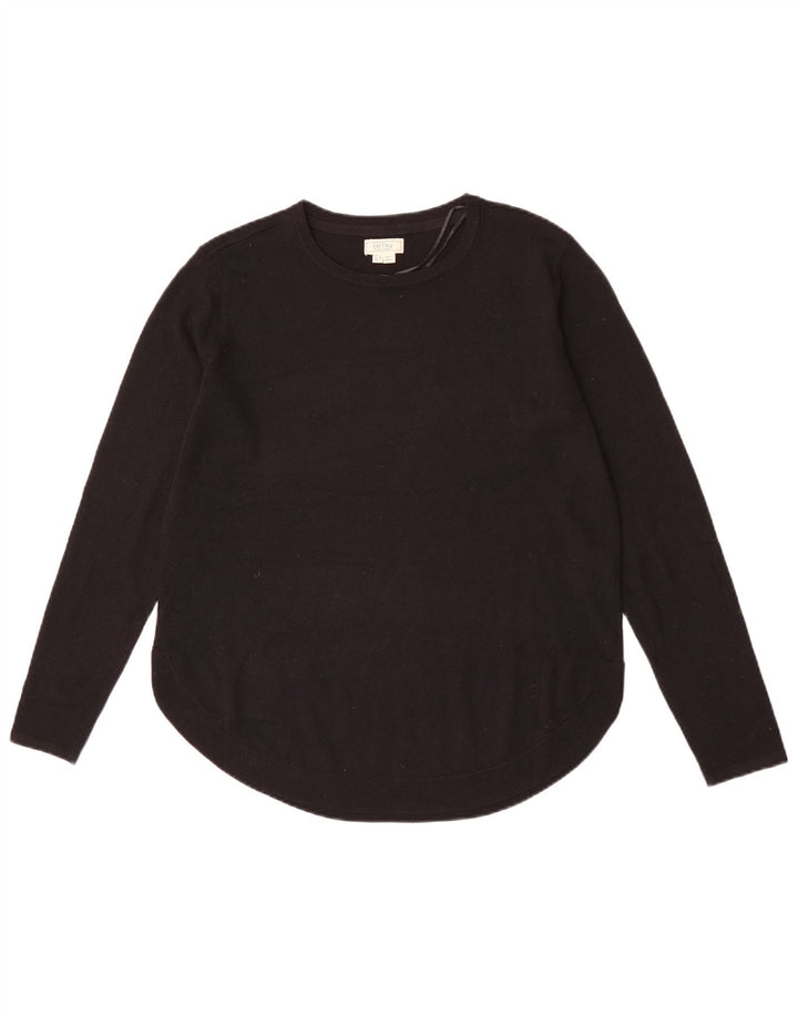 Fat Face Damen-Pullover mit U-Boot-Ausschnitt, UK 12, Mittelschwarz, Polyester