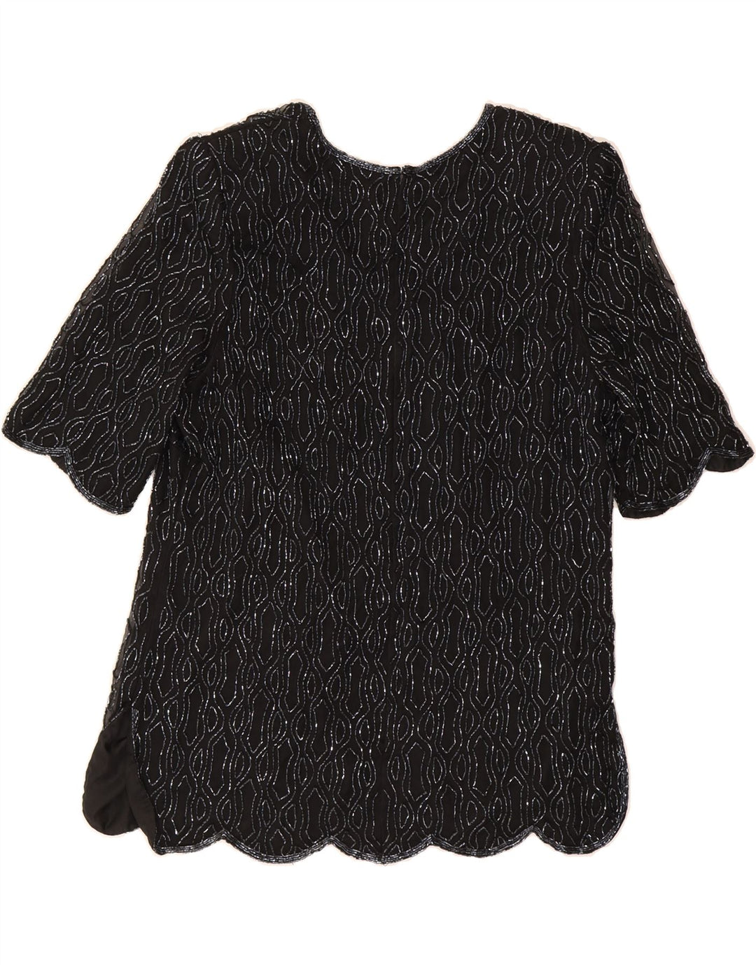 VINTAGE Womens Blouse Top UK 18 XL Black Vintage Vintage and Second-Hand Vintage from Messina Hembry 