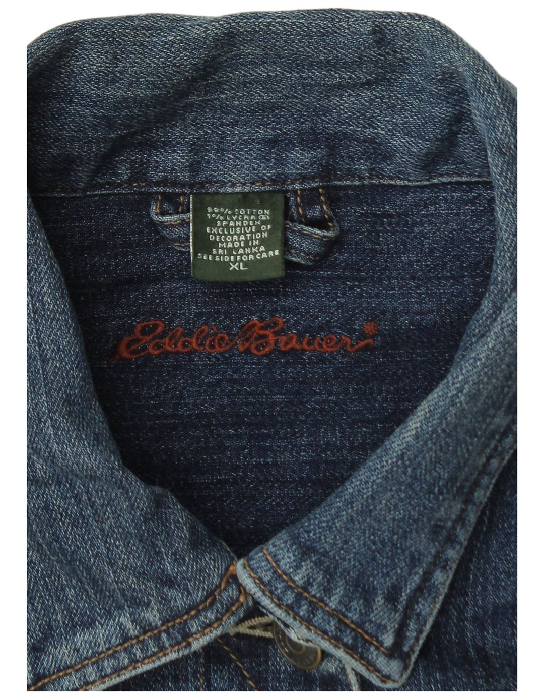 Eddie Bauer Damen Jeansjacke UK 18 XL Marineblau Baumwolle