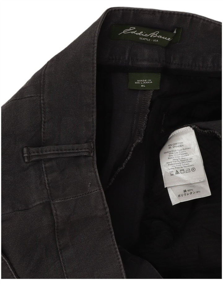 EDDIE BAUER Damen gerade Freizeithose US 8 Medium W28 L32 Grau