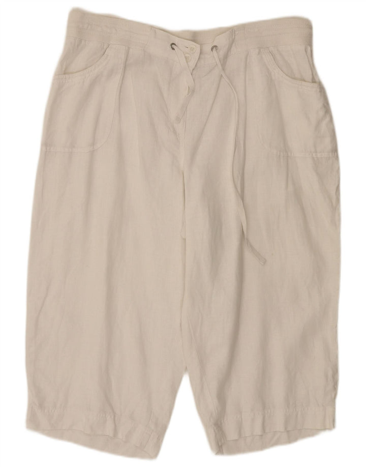 Marks & Spencer Damen Autograph Bermudashorts UK 18 XL W36 Weiß