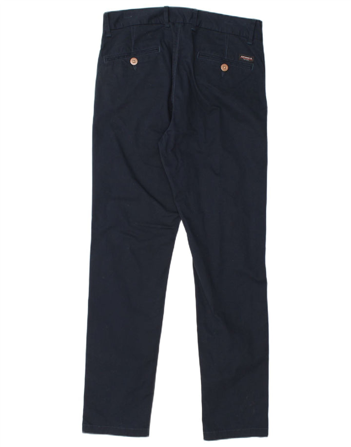 Superdry Slim Chino-Hose für Herren, W30 L30, marineblaue Baumwolle
