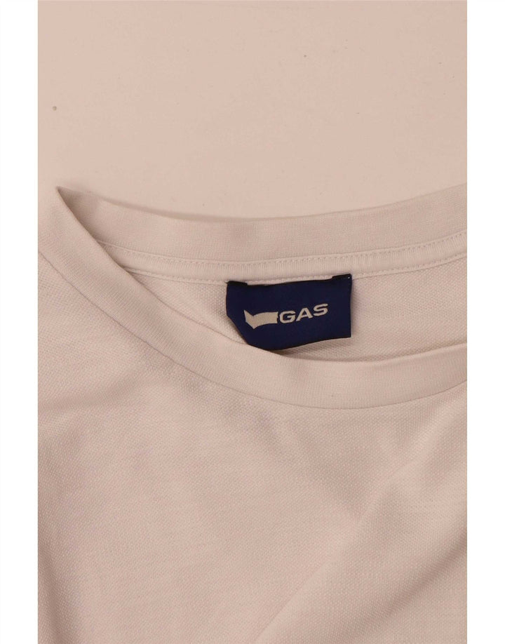 Gas Damen T-Shirt Top XL Weiß