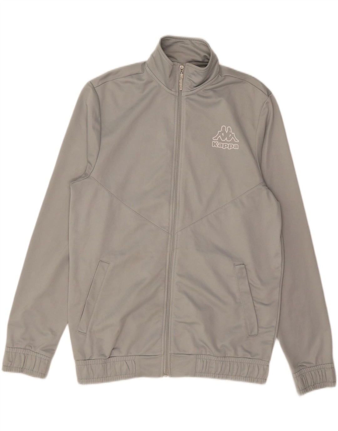 KAPPA Herren-Trainingsanzug-Top-Jacke, großes graues Polyester