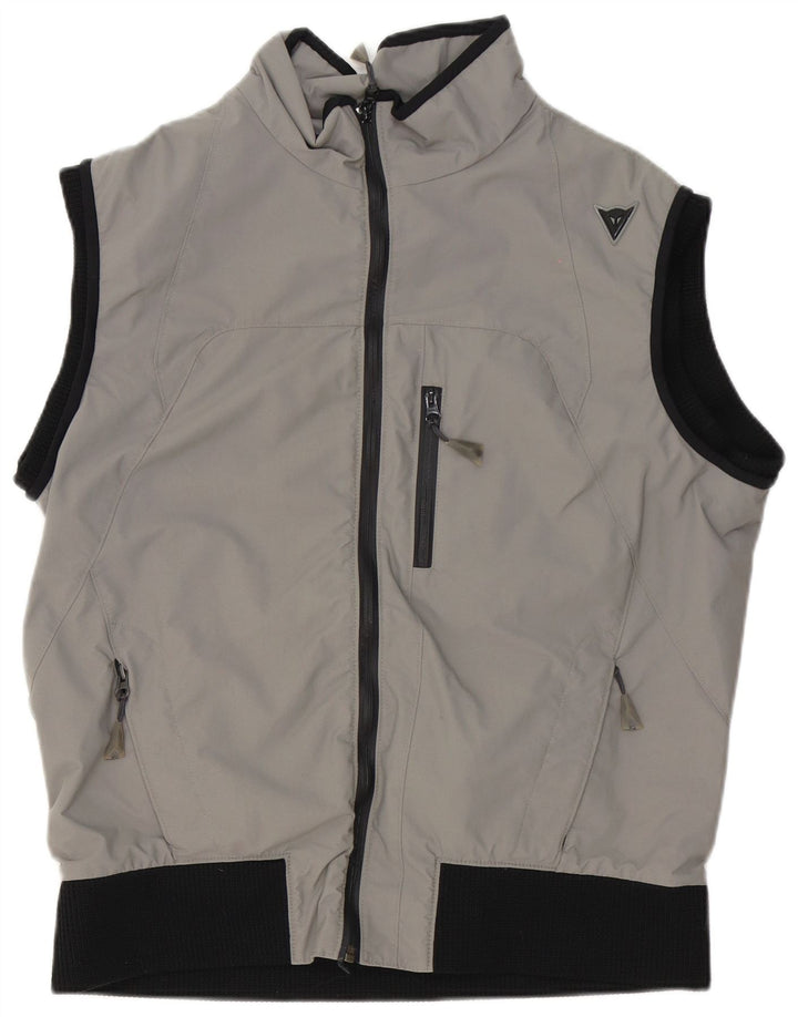 Dainese Herren-Gilet UK 40, großes graues Colourblock-Polyester