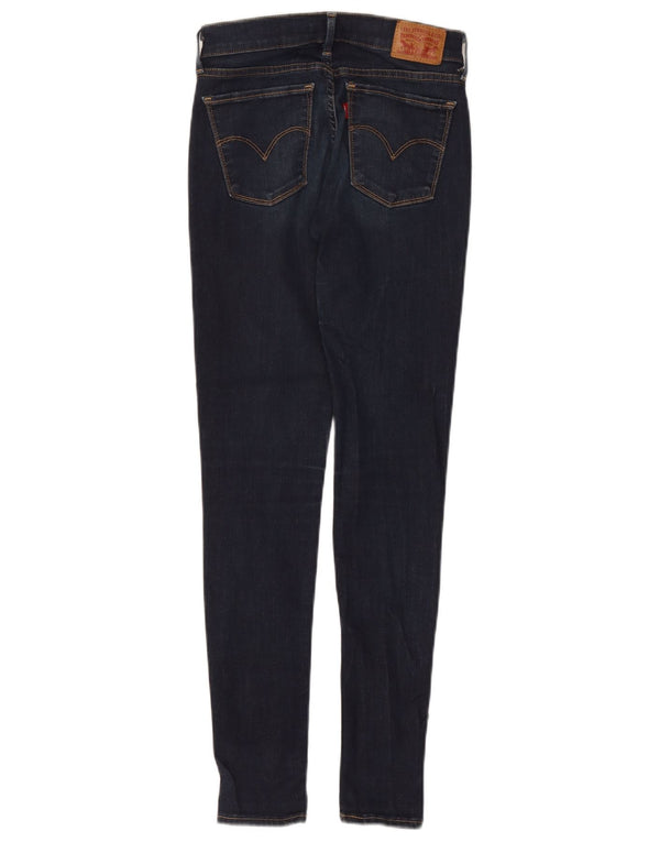 Levi's Damen 710 Super Skinny Jeans W26 L30 Marineblau Baumwolle
