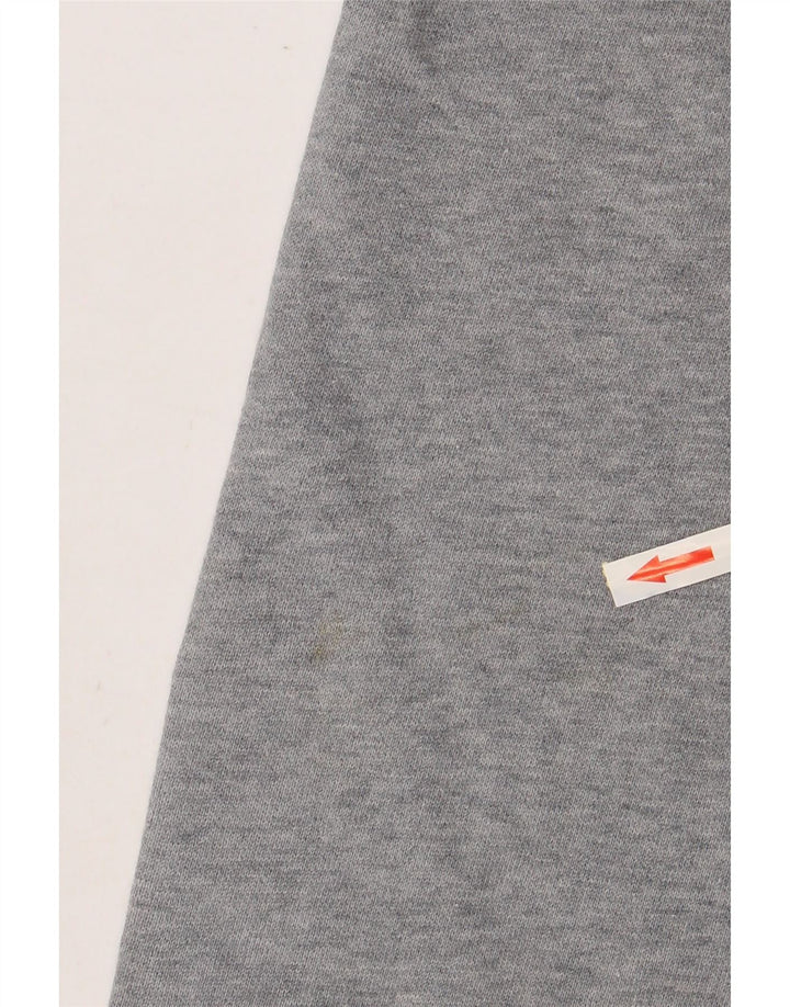 VINTAGE Herren-Trainingsanzugoberteil mit Grafik, XL, graue Baumwolle