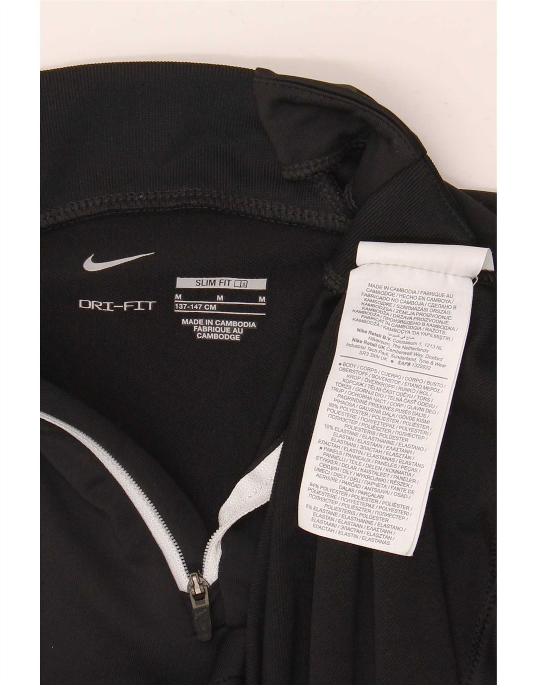 Nike Dri Fit Slim Pullover-Trainingsanzug für Jungen, 10–11 Jahre, mittelgroß, Schwarz