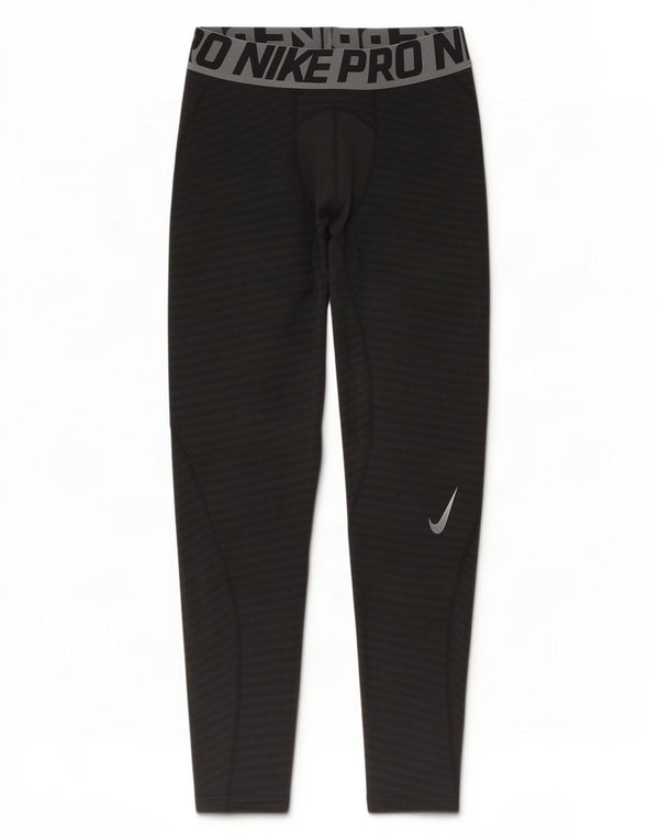 Nike Mens Dri Fit Graphic Leggings Medium Black Striped Polyester
