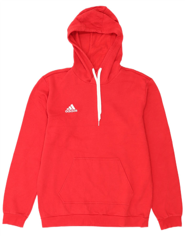 Adidas Herren Kapuzenpullover aus mittelroter Baumwolle