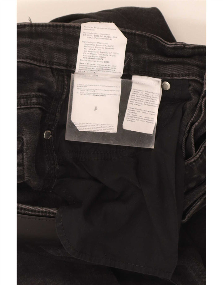 Hugo Boss Herren Slim Jeans W30 L31 Schwarze Baumwolle