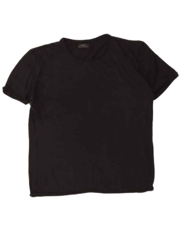 Zara Herren T-Shirt Top XL Schwarz