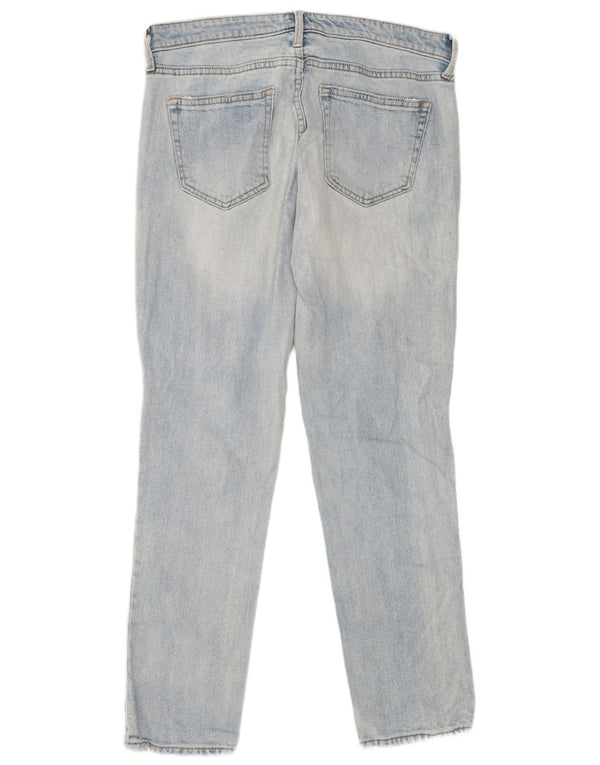 Gap Damen Girlfriend Distressed Slim Jeans W28 L27 Blaue Baumwolle