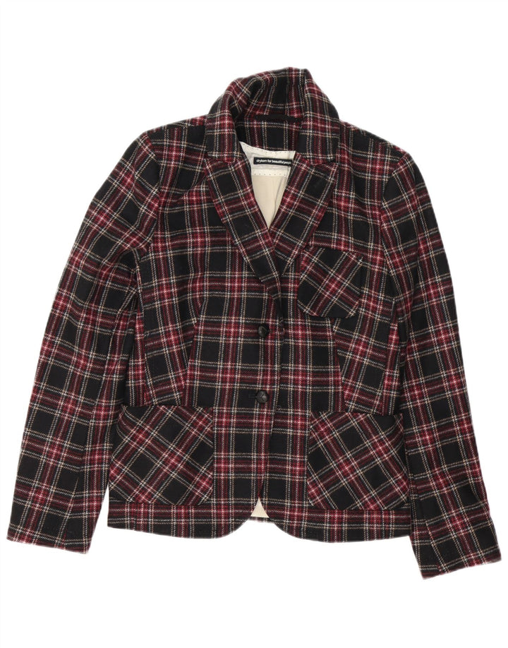 Drykorn Damen-Blazer mit 2 Knöpfen, US 4, klein, mehrfarbig, kariert