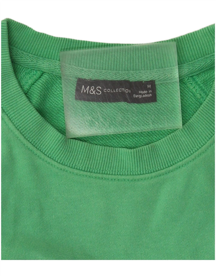 Marks & Spencer Damen Grafik-Sweatshirt-Pullover UK 14 Mittelgrün