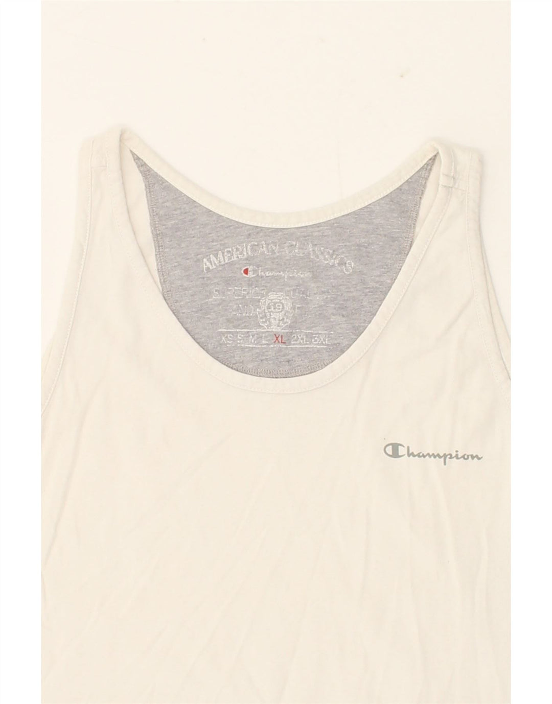 CHAMPION Womens Vest Top UK 18 XL White Vintage Champion and Second-Hand Champion from Messina Hembry 