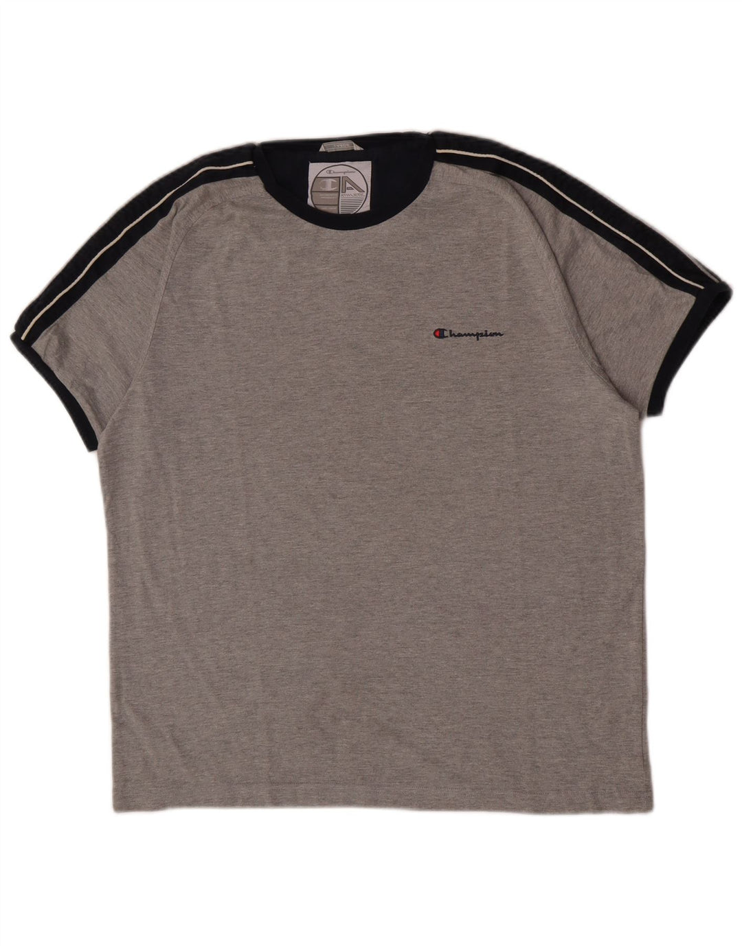 Champion Herren T-Shirt Top Large Grau Baumwolle