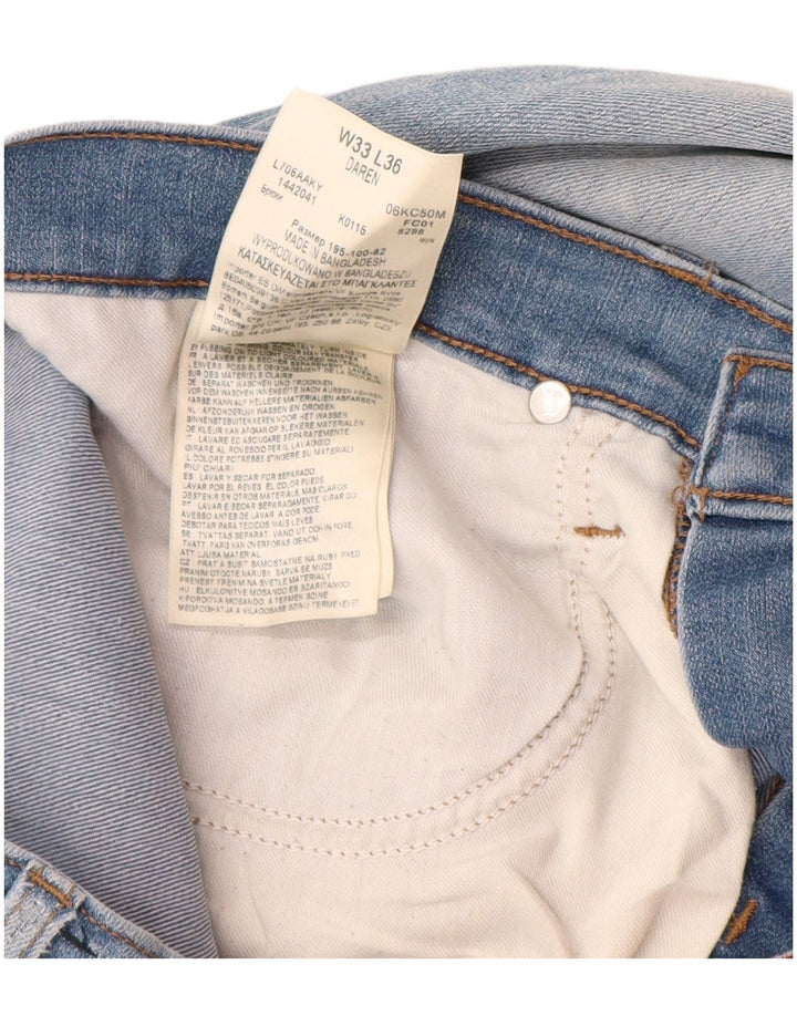 Lee Herren Daren Slim Jeans W33 L36 Blaue Baumwolle