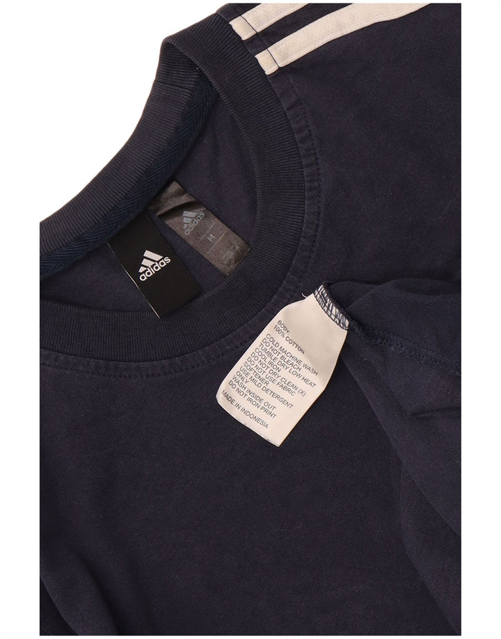 Adidas Herren T-Shirt Top Medium Marineblau Baumwolle
