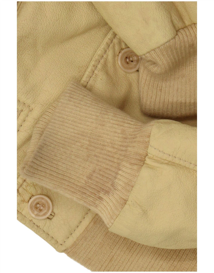 Vintage Herren Lederjacke IT 50 Großes gelbes Leder