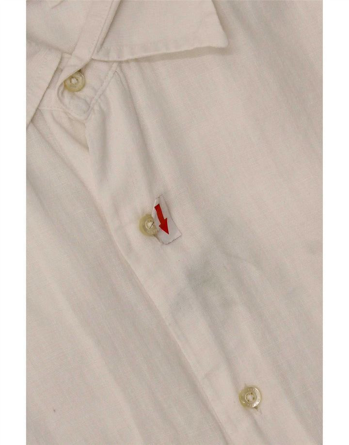 Etro Herrenhemd 2XL Weißes Leinen