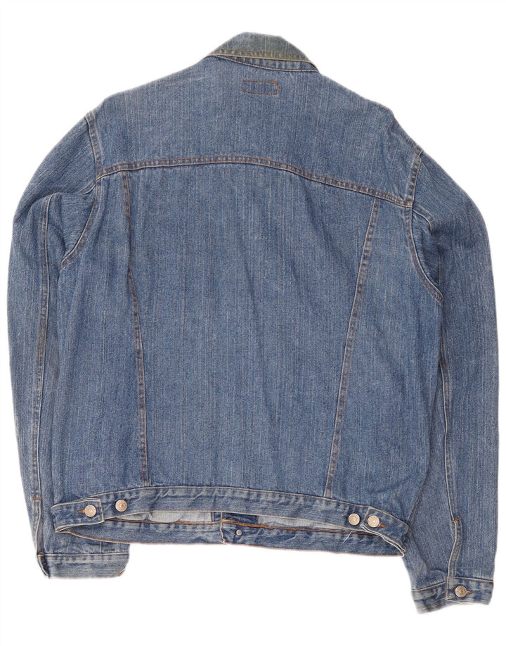 Vintage Damen Jeansjacke UK 20 2XL Blaue Baumwolle