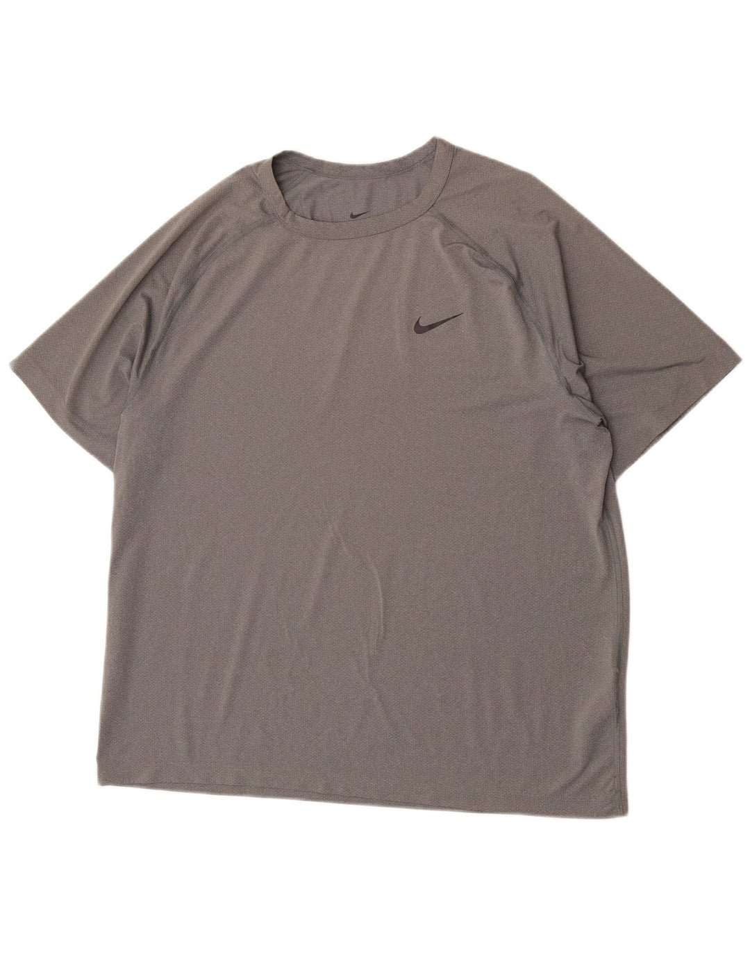 Nike Herren Dri Fit T-Shirt Top Large Grau Polyester