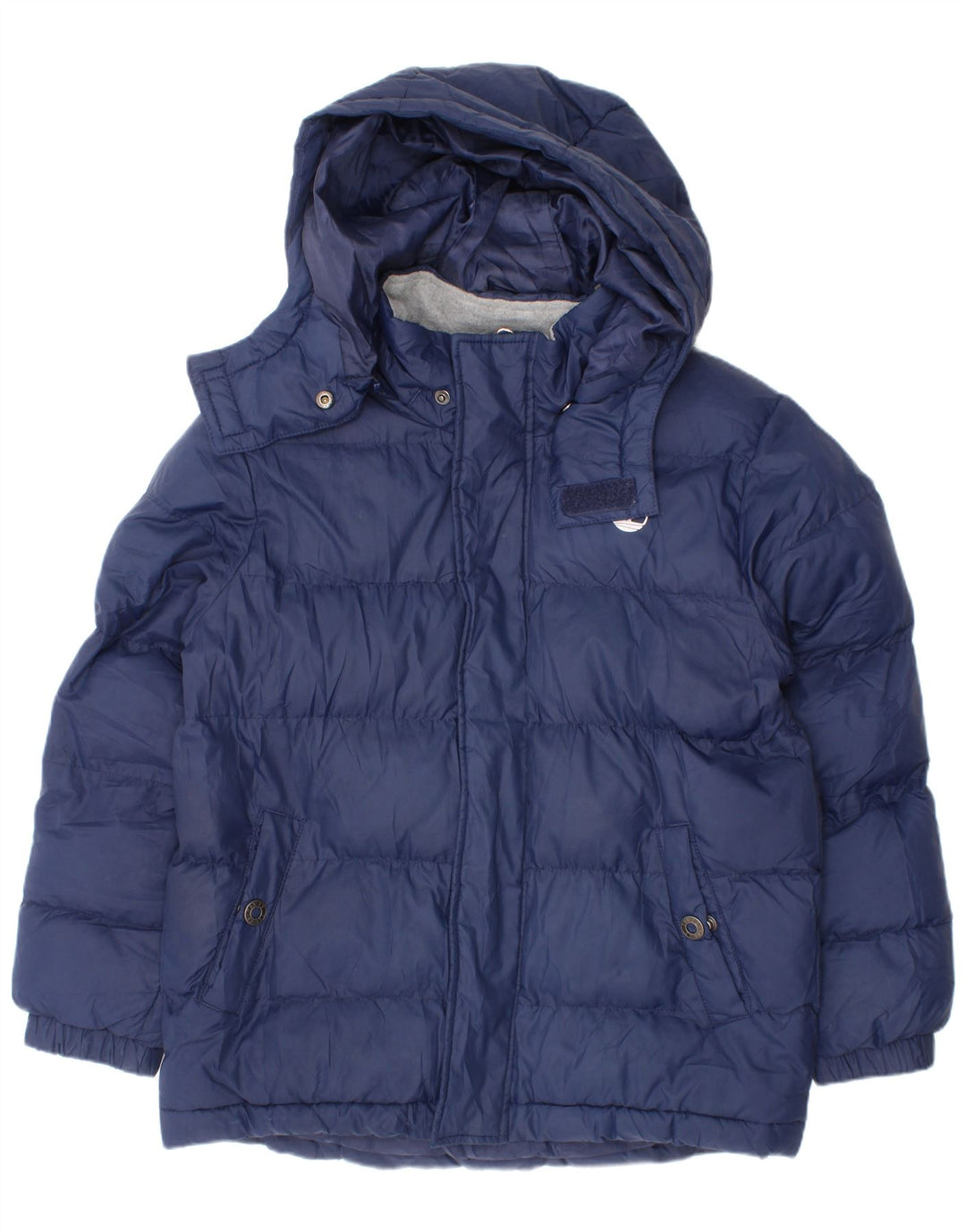 Timberland Jungen wattierte Jacke mit Kapuze, 7–8 Jahre, blaues Polyester