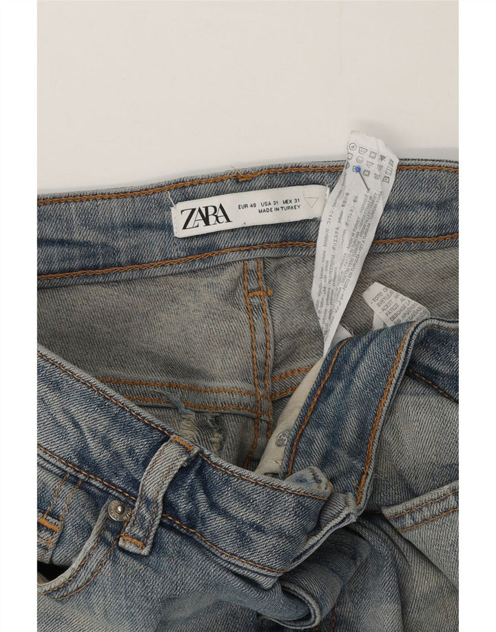 Zara Herren Distressed Slim Jeans EU 40 Medium W31 L29 Blaue Baumwolle