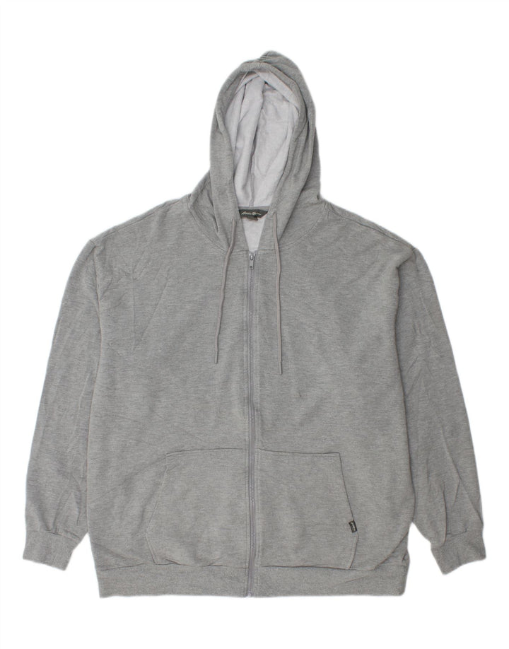 EDDIE BAUER Herren-Kapuzenpullover mit Reißverschluss, XL, graue Viskose