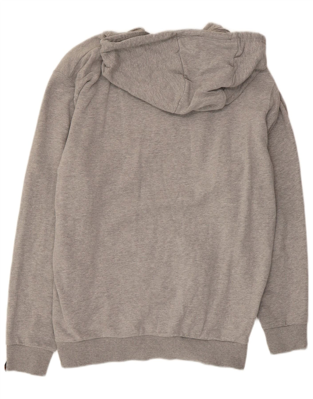 ELLESSE Herren-Kapuzenpullover mit grafischem Print, mittelgraue Colourblock-Baumwolle