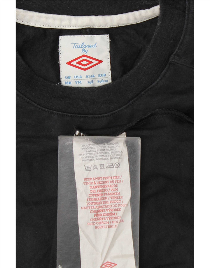 Umbro T-Shirt für Jungen, 9–10 Jahre, Mittelschwarz, Colourblock-Baumwolle