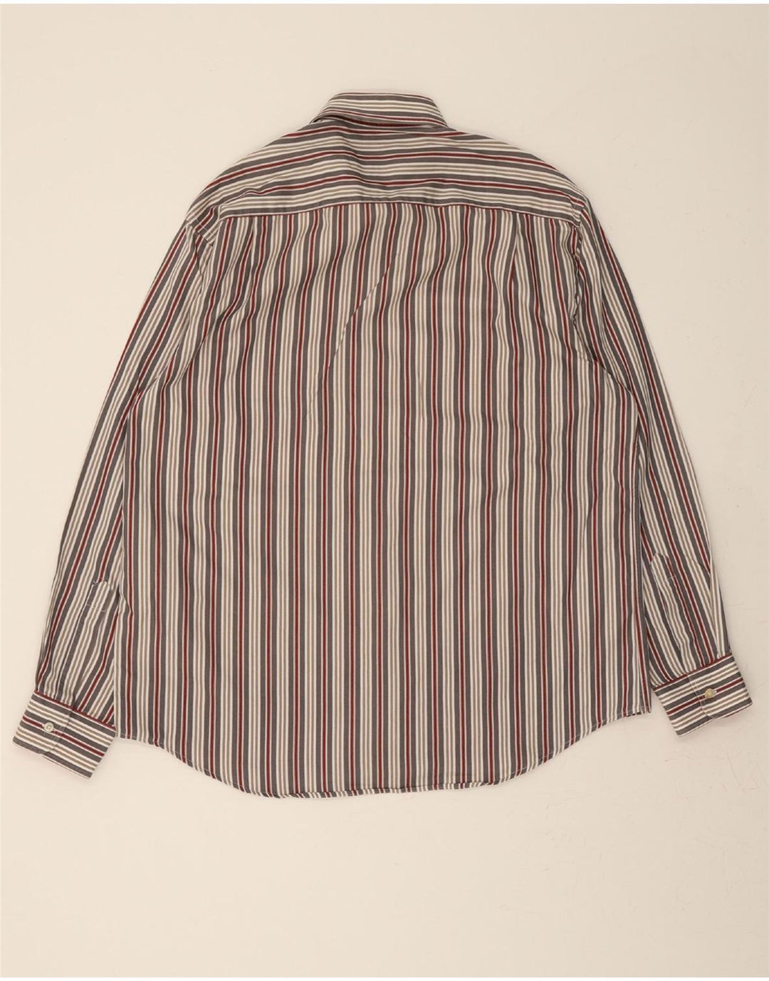 PIERRE CARDIN Mens Shirt Size 43 Large Grey Striped Cotton Vintage Pierre Cardin and Second-Hand Pierre Cardin from Messina Hembry 