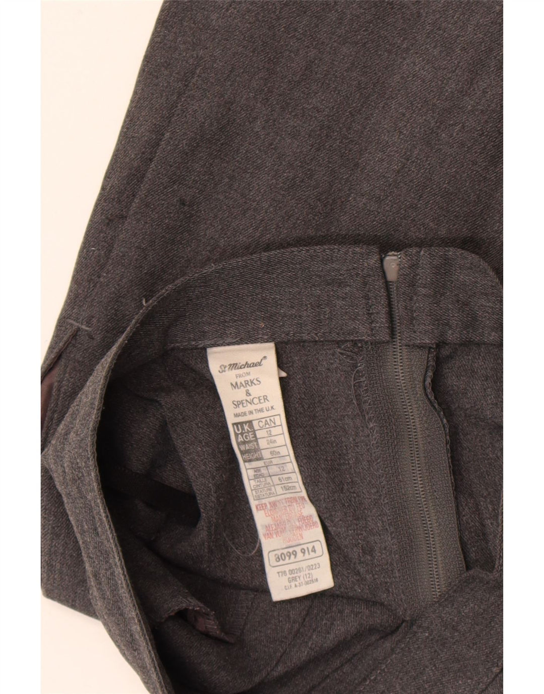 Marks & Spencer A-Linien-Rock für Mädchen, 11–12 Jahre, W23, graues Polyester