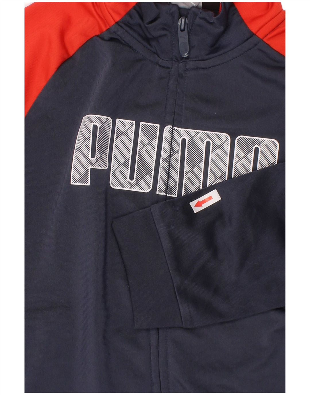 Puma Jungen Grafik-Trainingsanzug-Top-Jacke, 9–10 Jahre, Marineblau, Farbblock