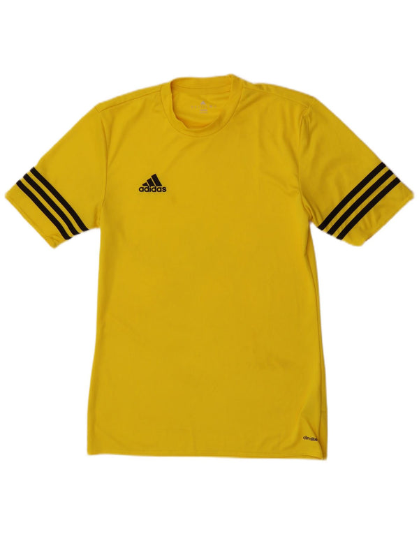 Adidas Herren Climalite T-Shirt Top Small Gelb Polyester