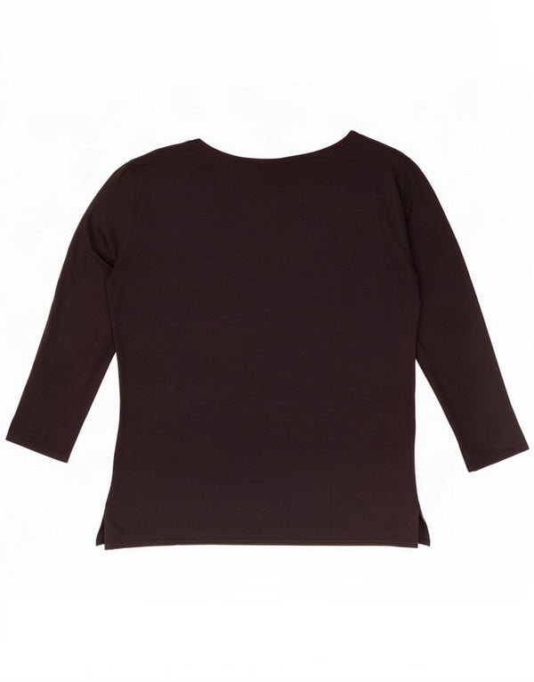 Valentino Damen Top 3/4 Ärmel UK 16 Large Schwarz Viskose