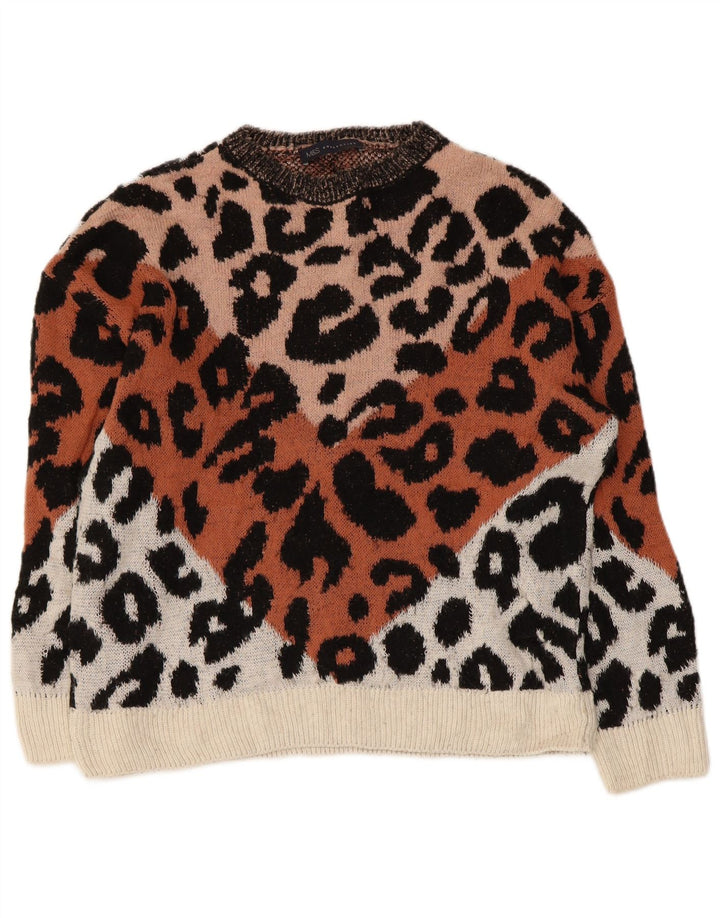Marks & Spencer Damen-Pullover mit U-Boot-Ausschnitt, Gr. 14, mittelmehrfarbig