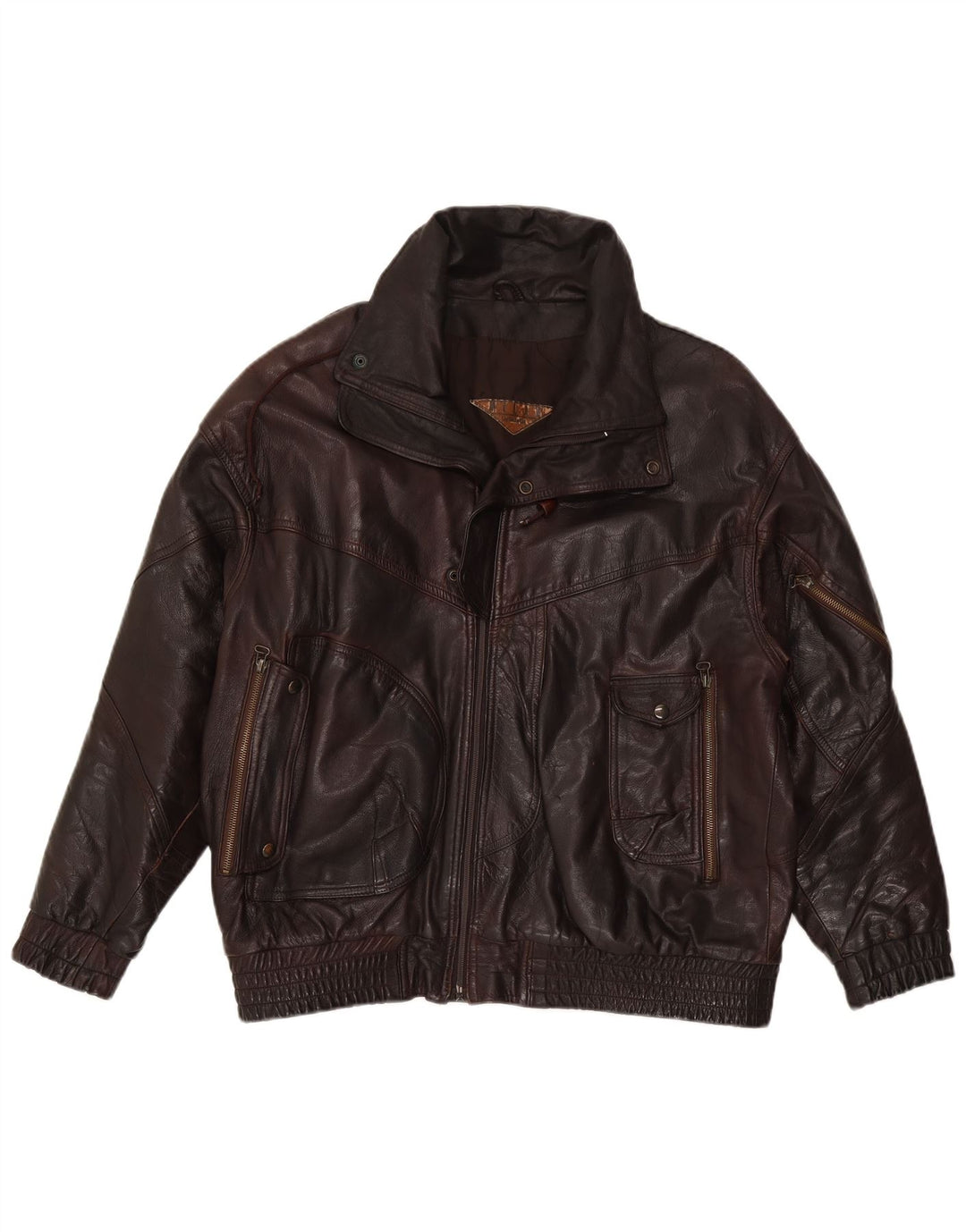Milan Herren Lederjacke UK 40 Large Braun