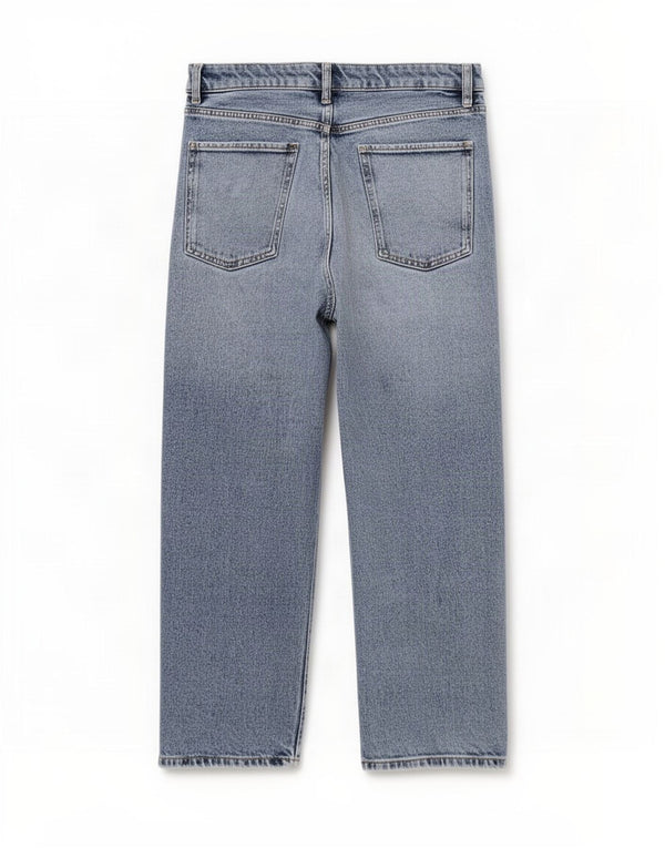 Marks & Spencer Damen Straight Jeans UK 12 Medium W30 L23 Blaue Baumwolle