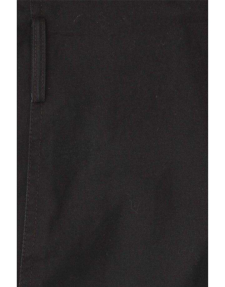 Gap Damen Zweireihiger Trenchcoat UK 14 Mittelschwarze Baumwolle